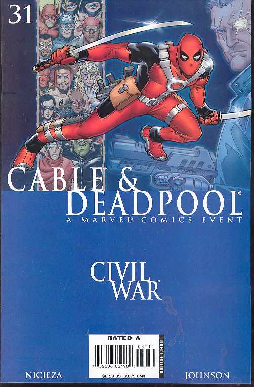 CABLE DEADPOOL #31 AMANDA CONNER 2006 Deadpool MARVEL COMICS