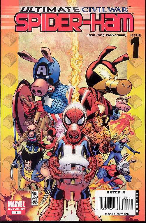 ULTIMATE CIVIL WAR SPIDER-HAM CRISIS #1 2007 Spider-Ham MARVEL COMICS