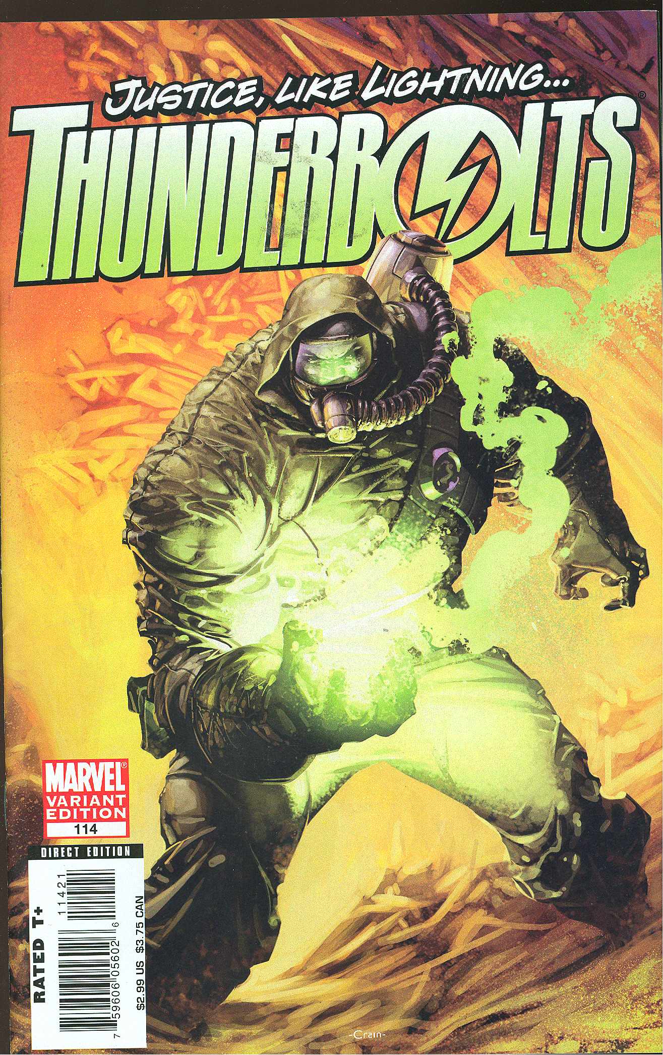 THUNDERBOLTS #114 CRAIN 1:12 VARIANT 2007 Thunderbolts MARVEL COMICS