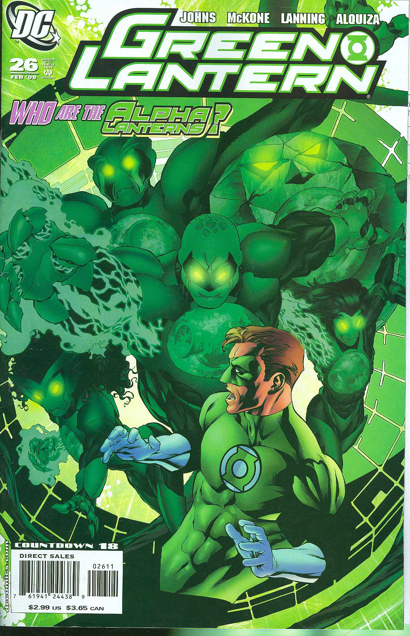 GREEN LANTERN #26 2007 (1ST APP ALPHA LANTERNS) Green Lantern DC COMICS