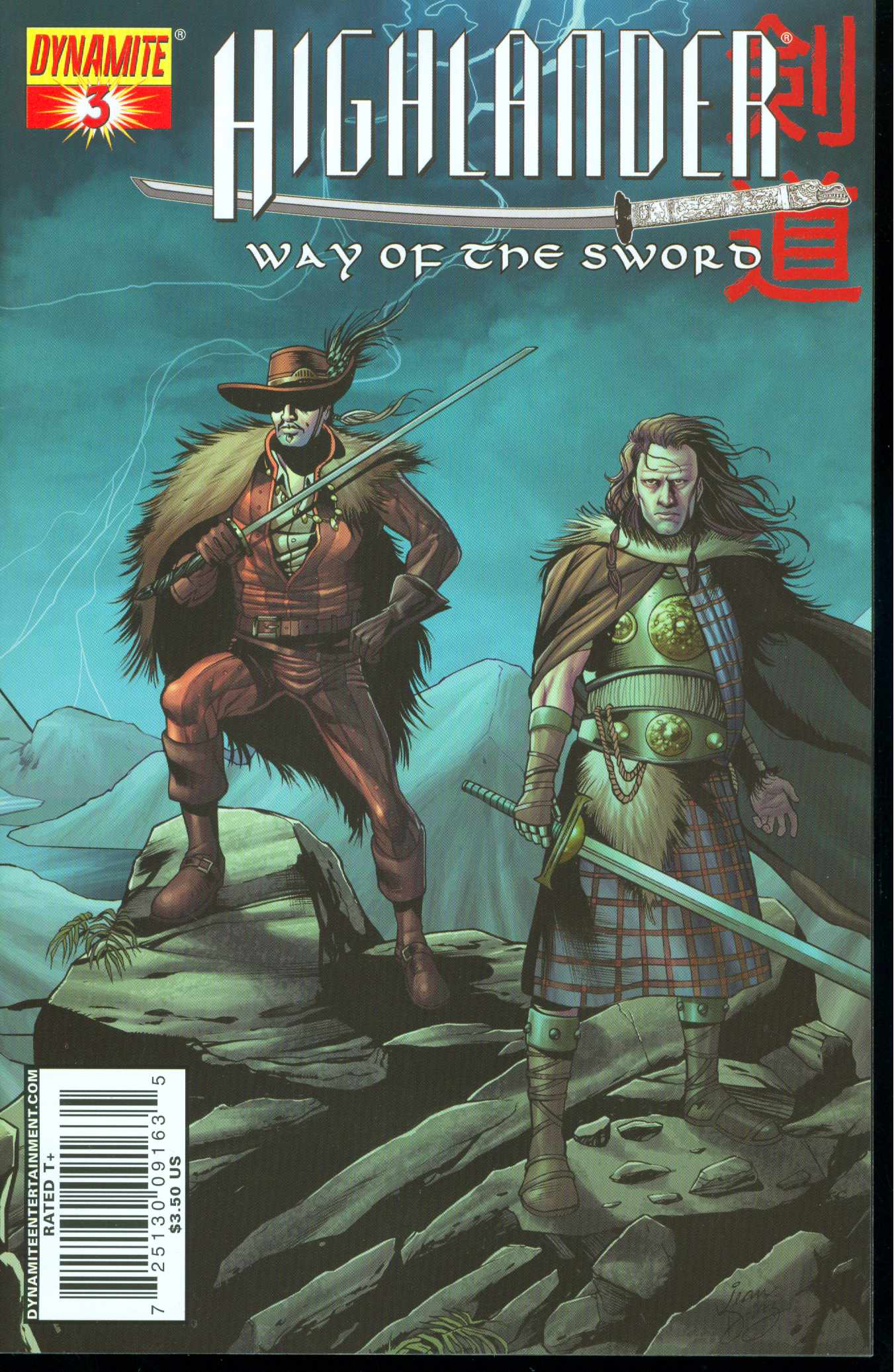 HIGHLANDER WAY OF SWORD #3 2008 Highlander DYNAMITE ENTERTAINMENT