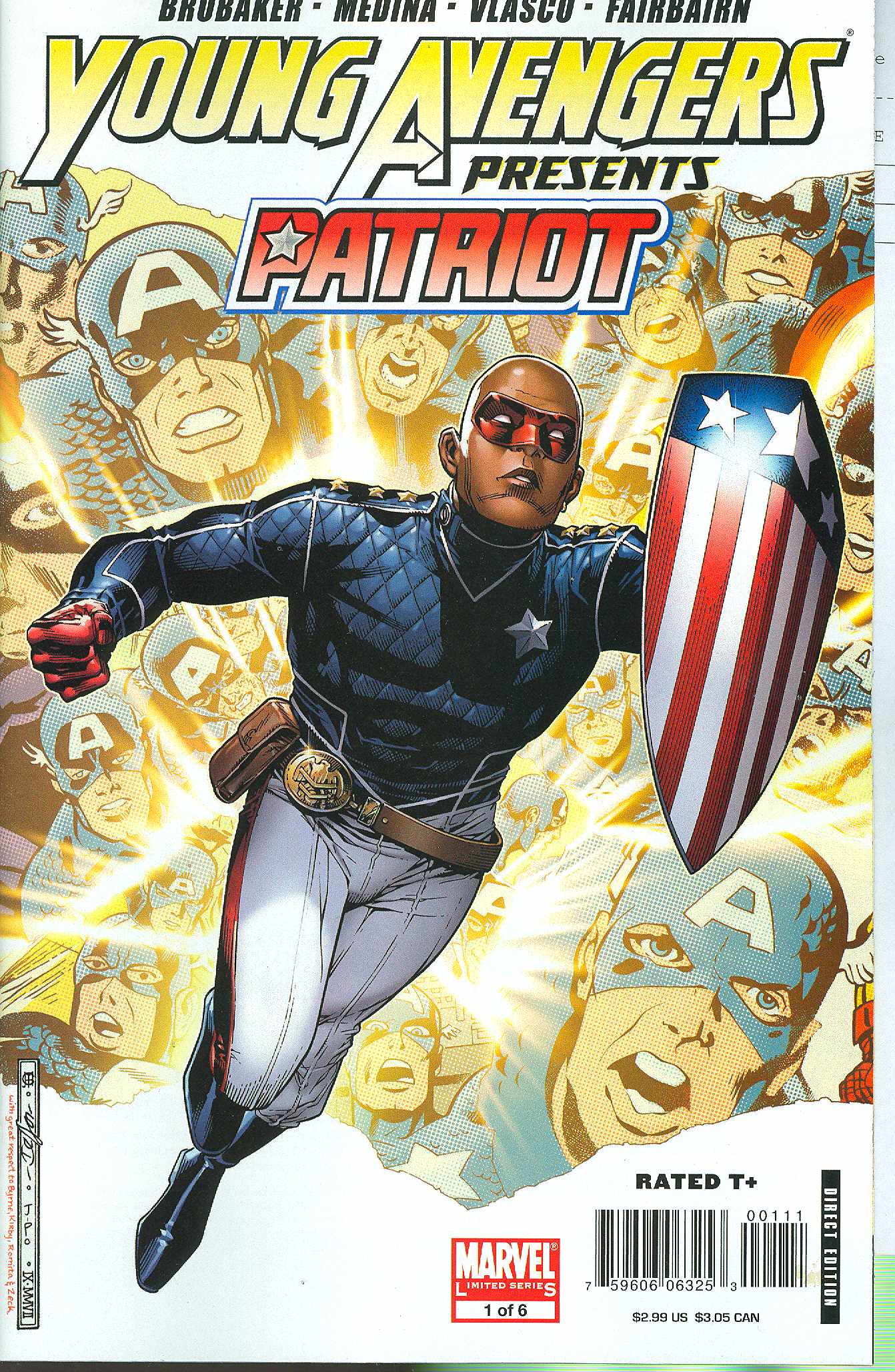 YOUNG AVENGERS PRESENTS #1 PATRIOT 2008 Young Avengers MARVEL COMICS