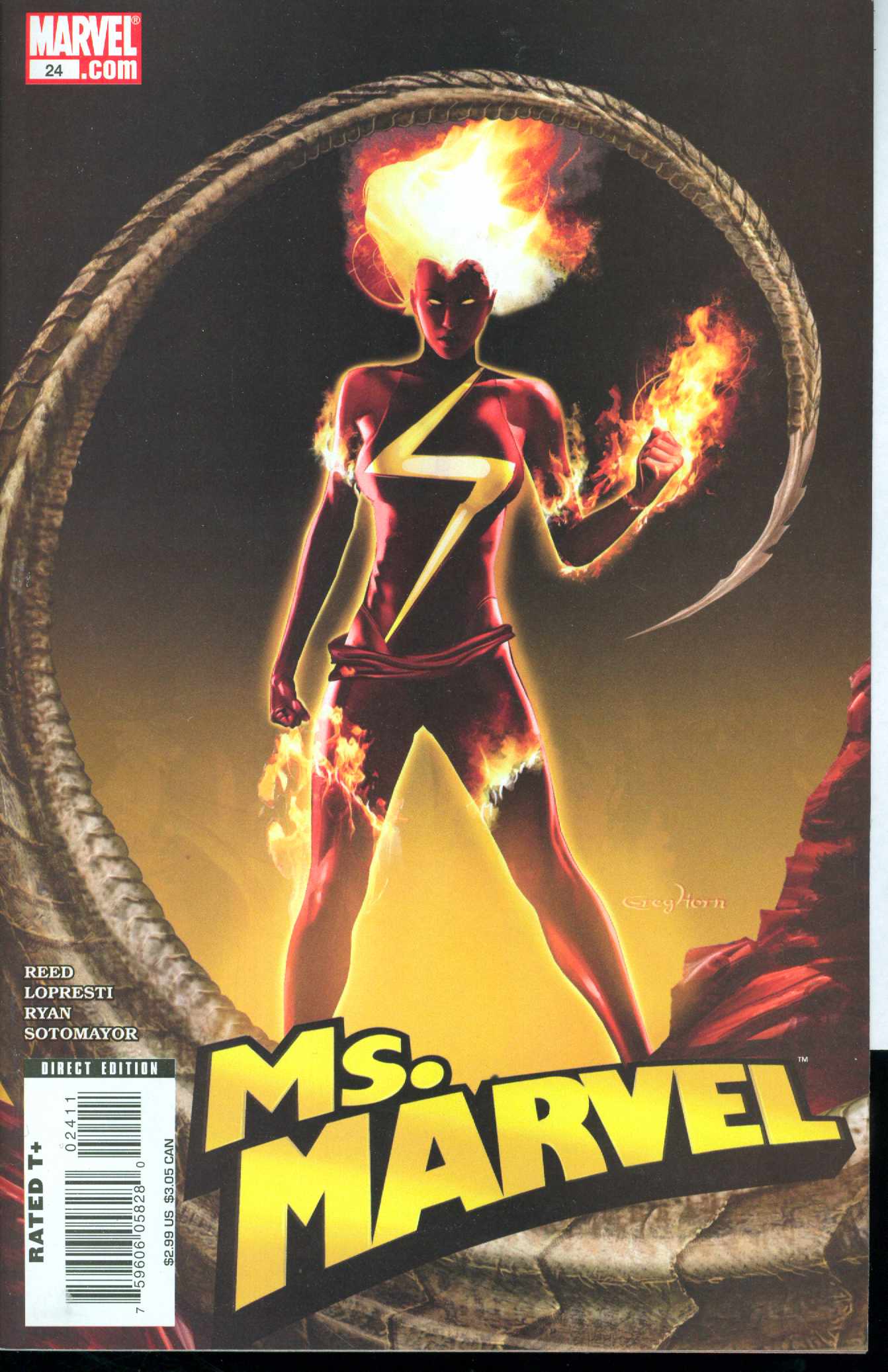 MS MARVEL #24 GREG HORN COVER 2008 Captain Marvel MARVEL COMICS