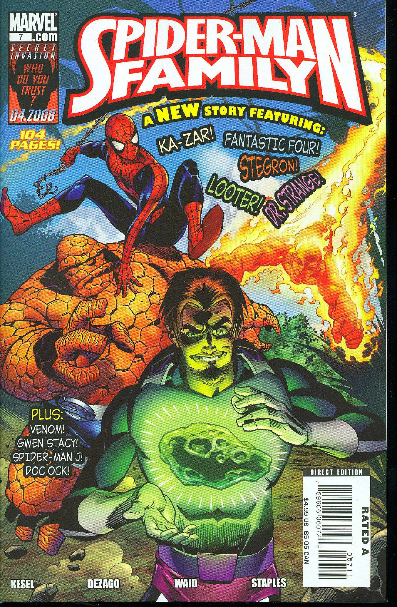 SPIDER-MAN FAMILY #7 2008 Spider-Man MARVEL COMCS