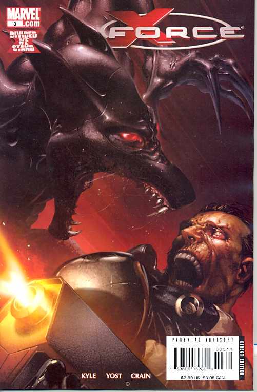 X-FORCE #3 CLAYTON CRAIN COVER 2008 X-Force MARVEL COMICS