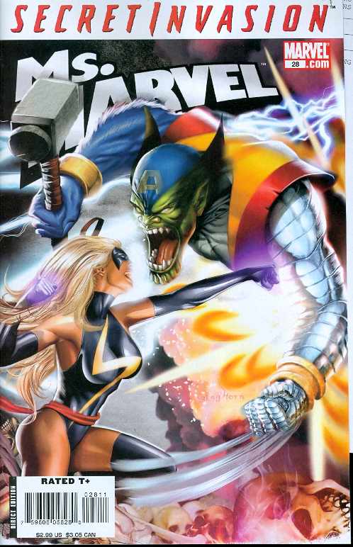 MS MARVEL #28 GREG HORN COVER 2008 Captain Marvel MARVEL COMICS