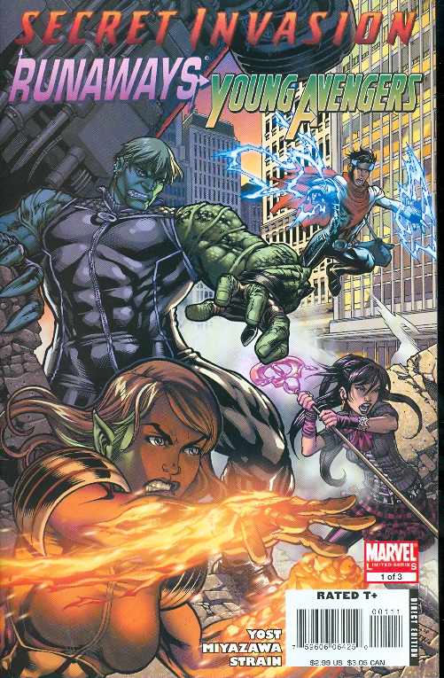 SECRET INVASION RUNAWAYS YOUNG AVENGERS #1 2008 Secret Invasion MARVEL COMICS