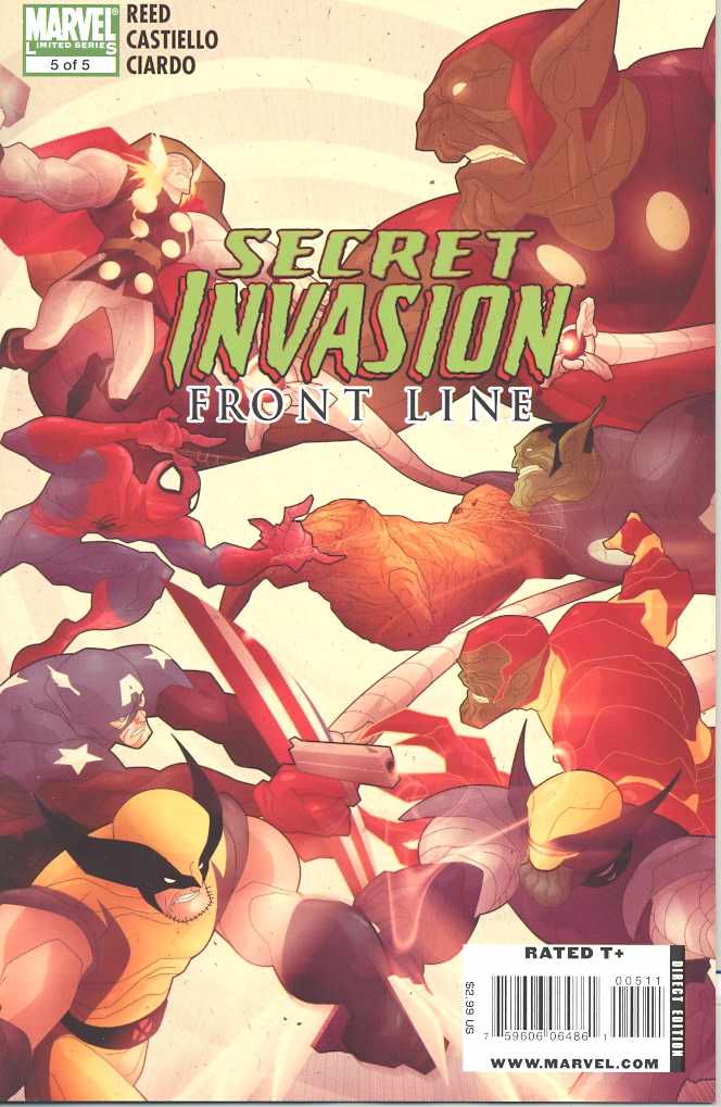 SECRET INVASION FRONT LINE #5 (OF 5) 2008 Secret Invasion MARVEL COMICS