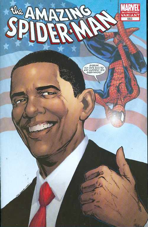 AMAZING SPIDER-MAN #583 OBAMA 3RD PRINT VARIANT 2009 Amazing Spider-Man MARVEL COMICS