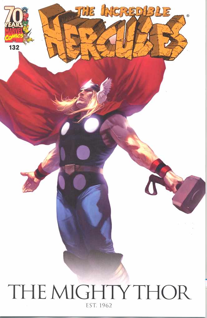 INCREDIBLE HULK HERCULES #132 70TH ANNIVERSARY DJURDJEVIC VARIANT 2009 Incredible Hulk MARVEL COMICS