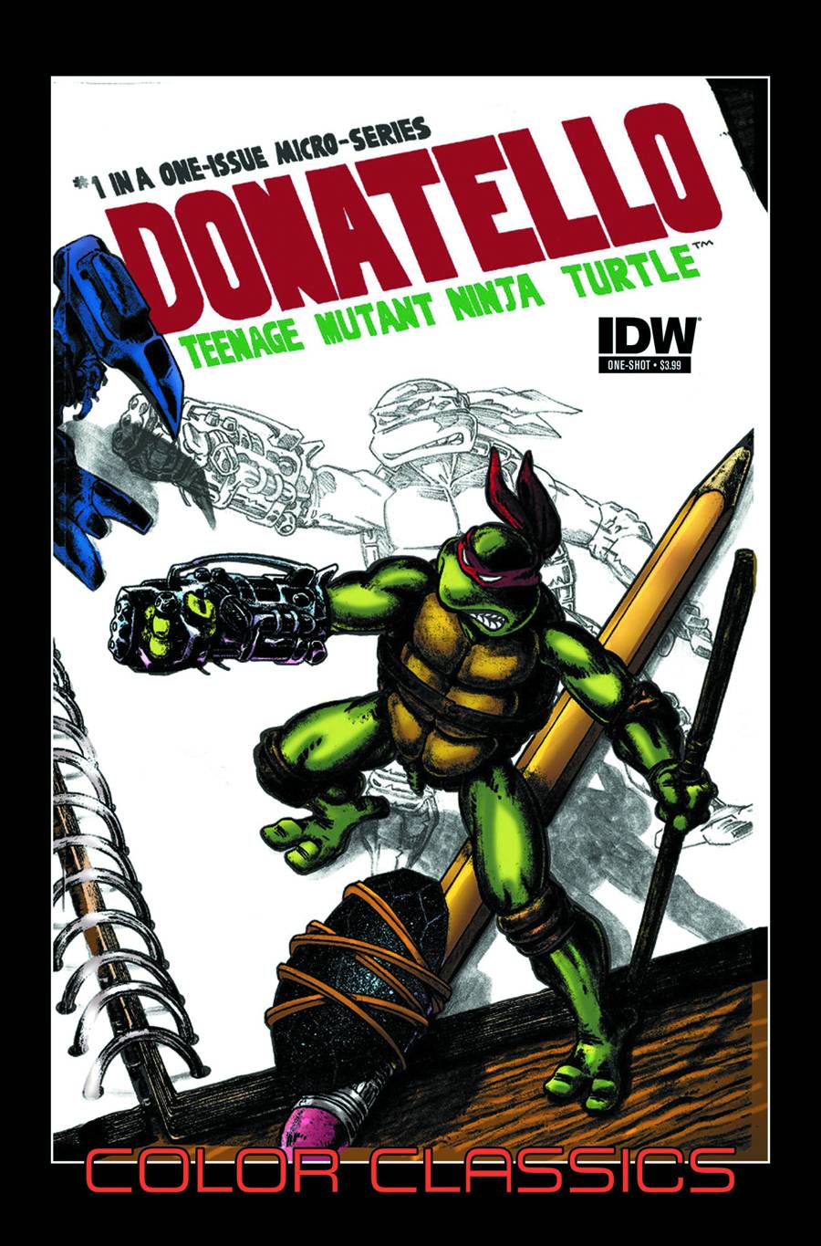 MICRO SERIES DONATELLO TMNT COLOR CLASSICS TEENAGE MUTANT NINJA TURTLES 2012 TMNT IDW