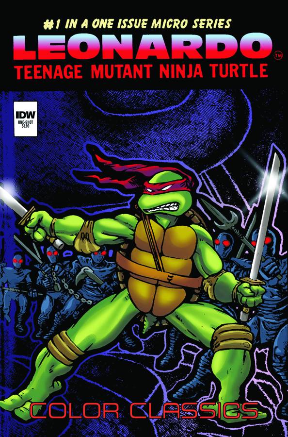 MICRO SERIES LEONARDO TMNT COLOR CLASSICS TEENAGE MUTANT NINJA TURTLES 2012 TMNT IDW
