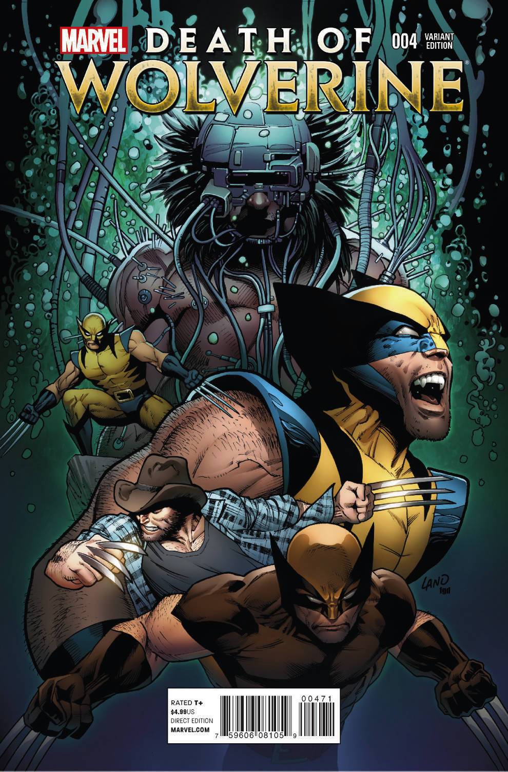 DEATH OF WOLVERINE #4 (OF 4) LAND FINAL WOLVERINE VARIANT 2014 Death of Wolverine MARVEL COMICS