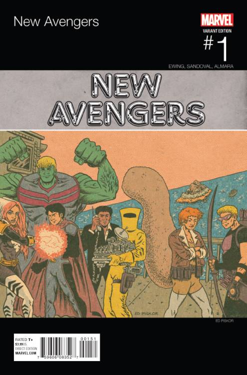 NEW AVENGERS #1 PISKOR HIP HOP VARIANT 2015 New Avengers MARVEL COMICS