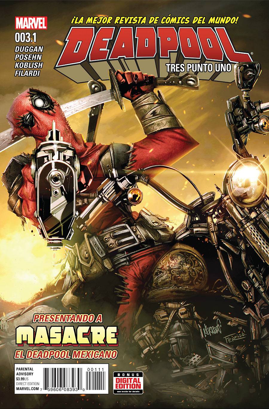 DEADPOOL #3.1 TRES PUNTO UNO 2015 Deadpool MARVEL COMICS