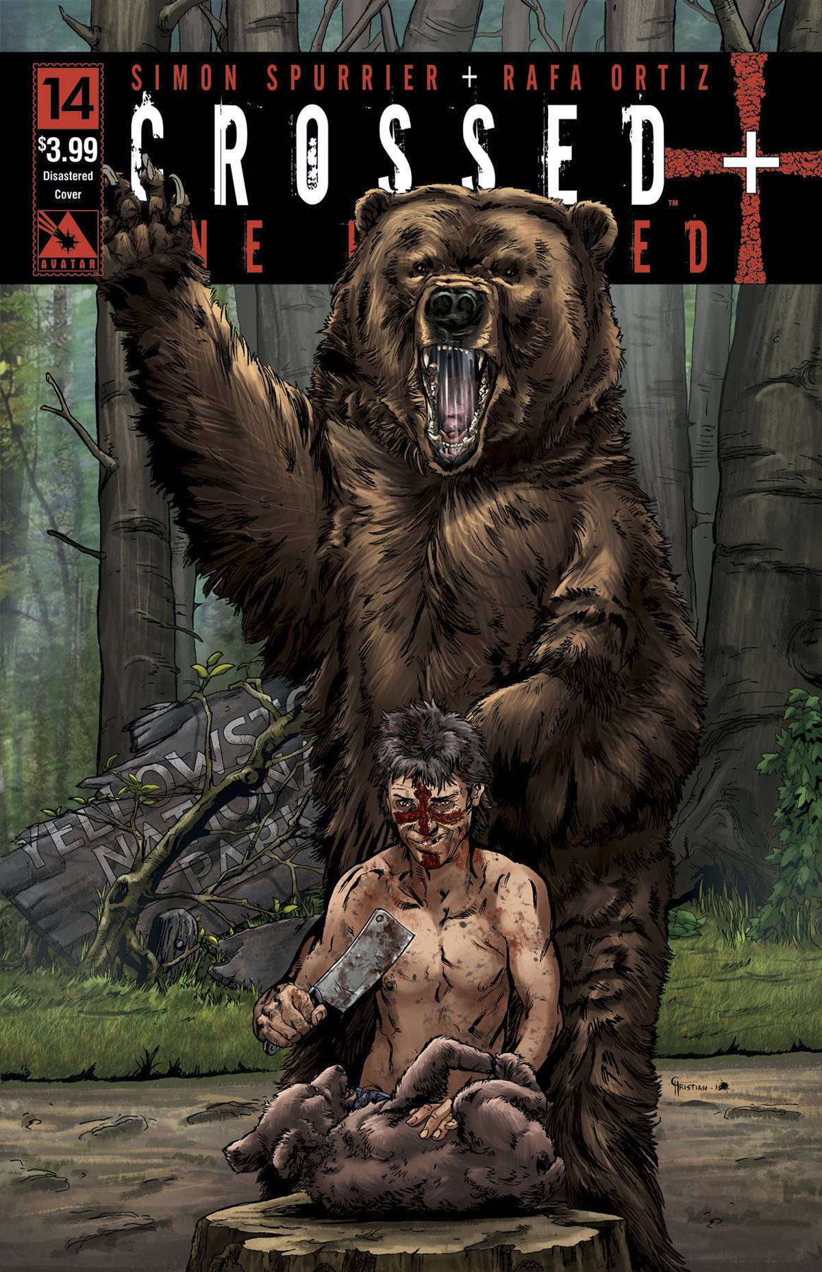 CROSSED PLUS 100 ONE HUNDRED #14 DISASTERED VARIANT 2016 Crossed AVATAR PRESS INC