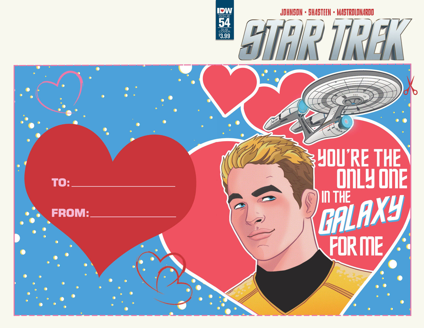 STAR TREK ONGOING #54 VALENTINES DAY CARD VARIANT 2016 Star Trek IDW PUBLISHING