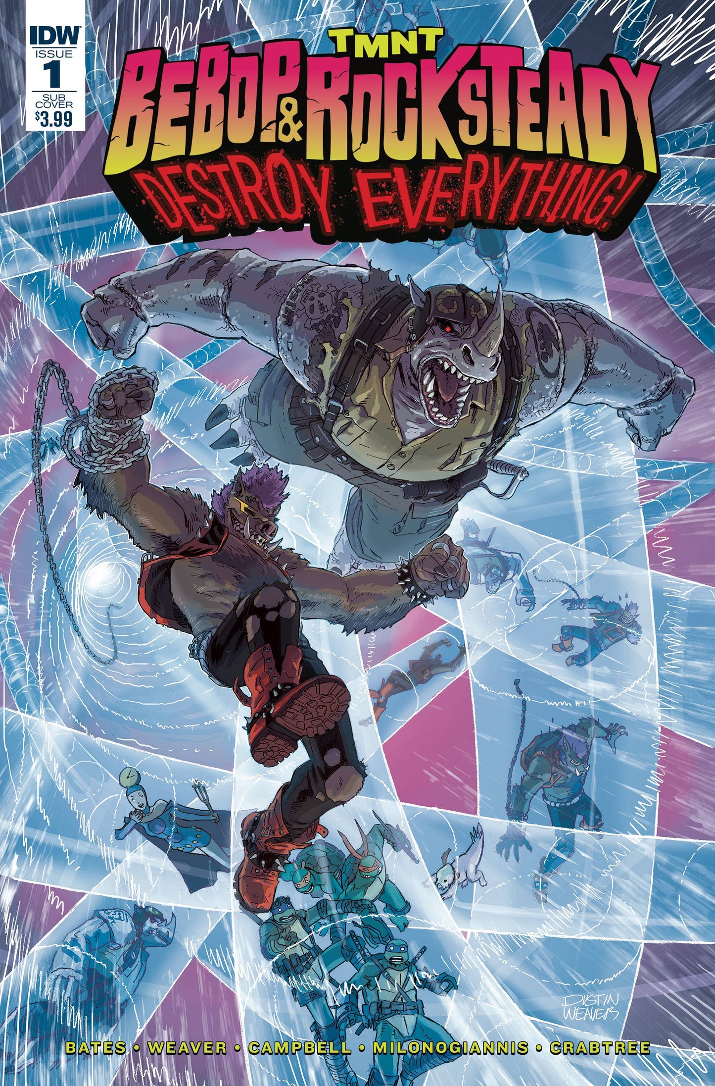 TMNT BEBOP & ROCKSTEADY DESTROY EVERYTHING #1 SUBSCRIPTION VARIANT 2016 TMNT IDW PUBLISHING