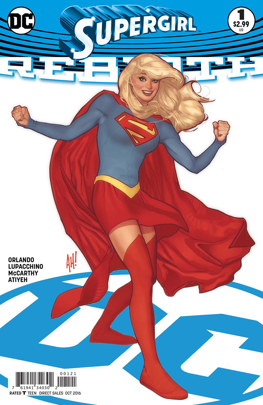 SUPERGIRL REBIRTH #1 ADAM HUGHES VARIANT 2016 Supergirl DC COMICS
