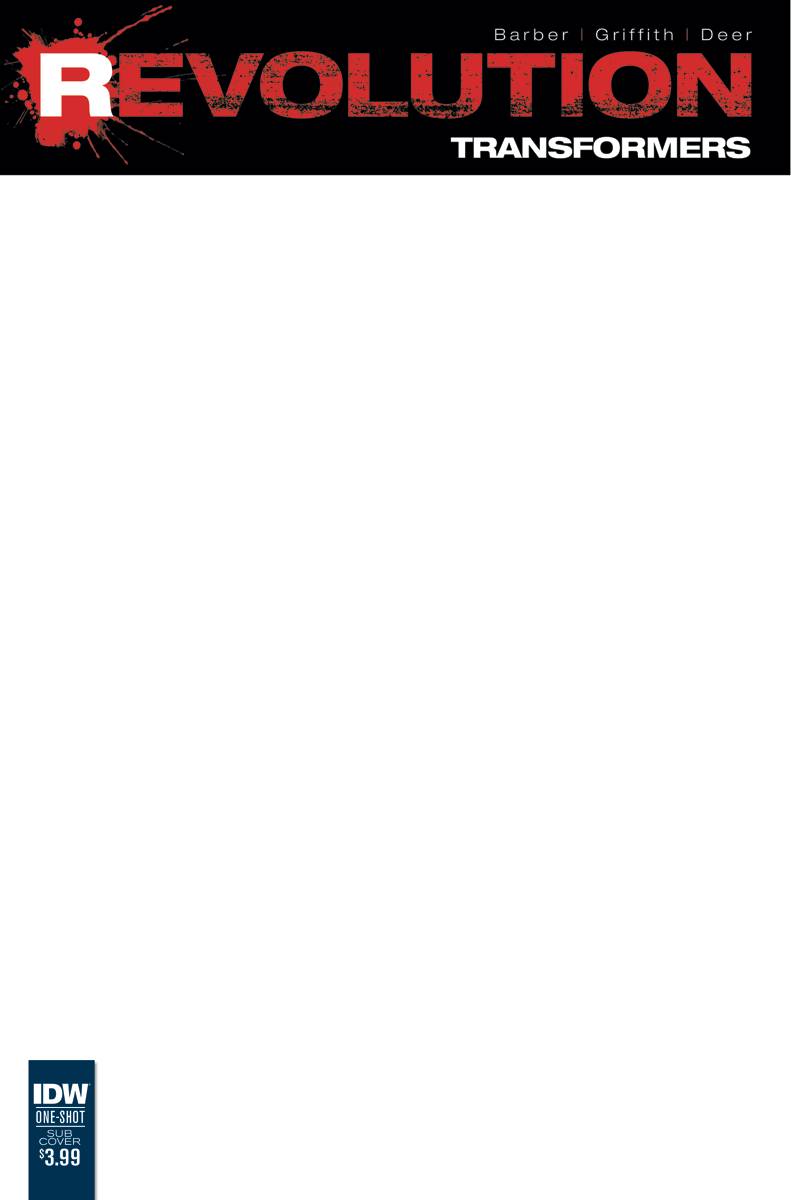 TRANSFORMERS REVOLUTION #1 BLANK SKETCH VARIANT 2016 Transformers IDW PUBLISHING