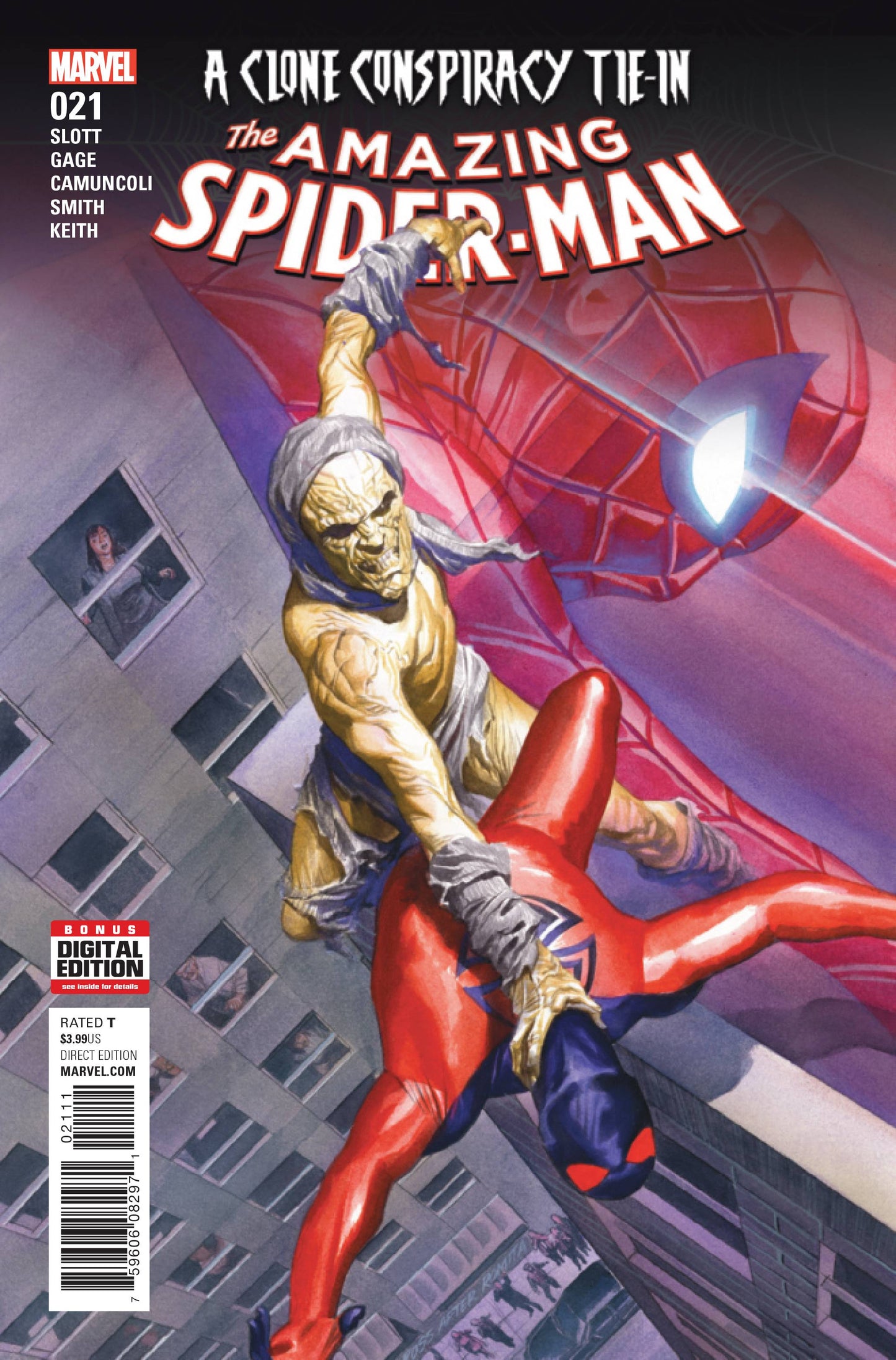AMAZING SPIDER-MAN #21 ALEX ROSS 2016 Amazing Spider-Man MARVEL COMICS