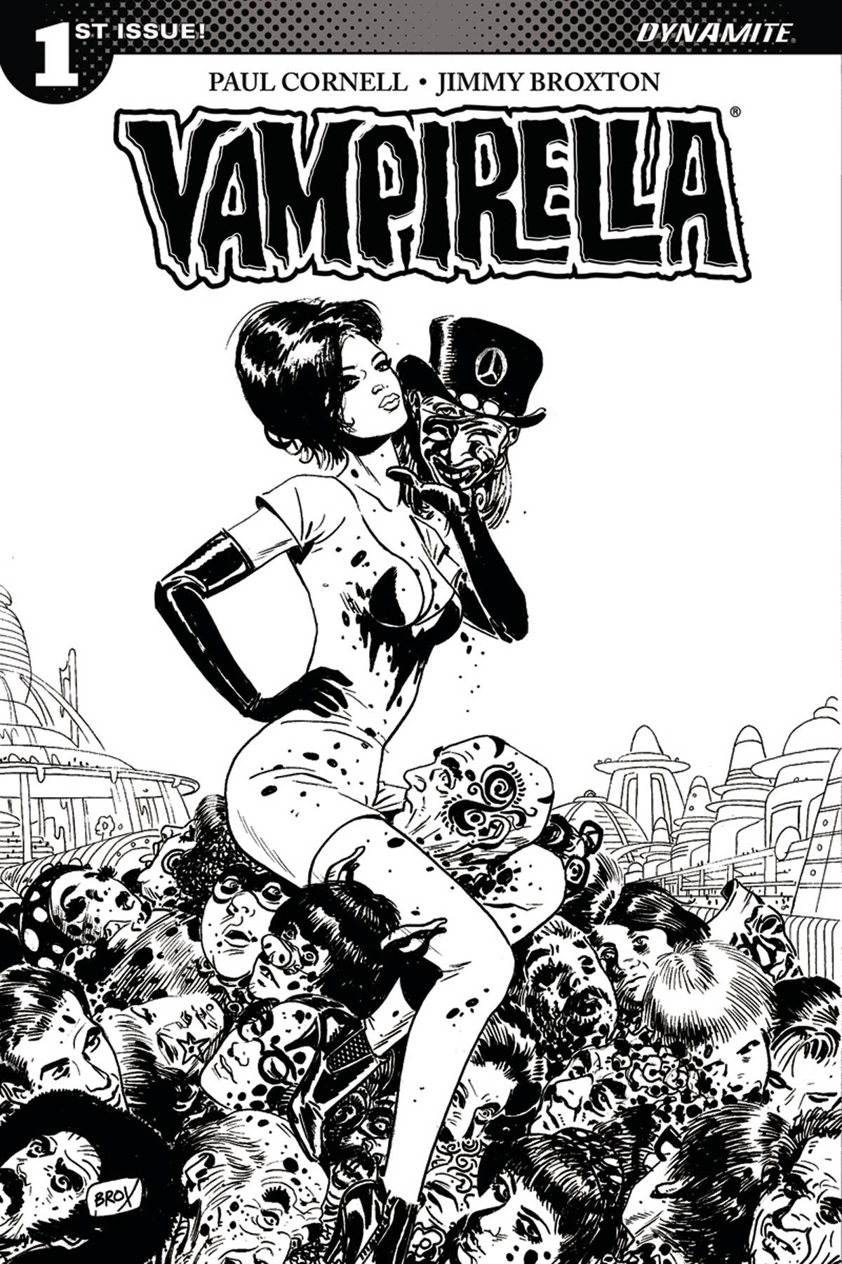 VAMPIRELLA #1 (OF 11) BROXTON B&W 1:40 VARIANT 2017 Vampirella DYNAMITE