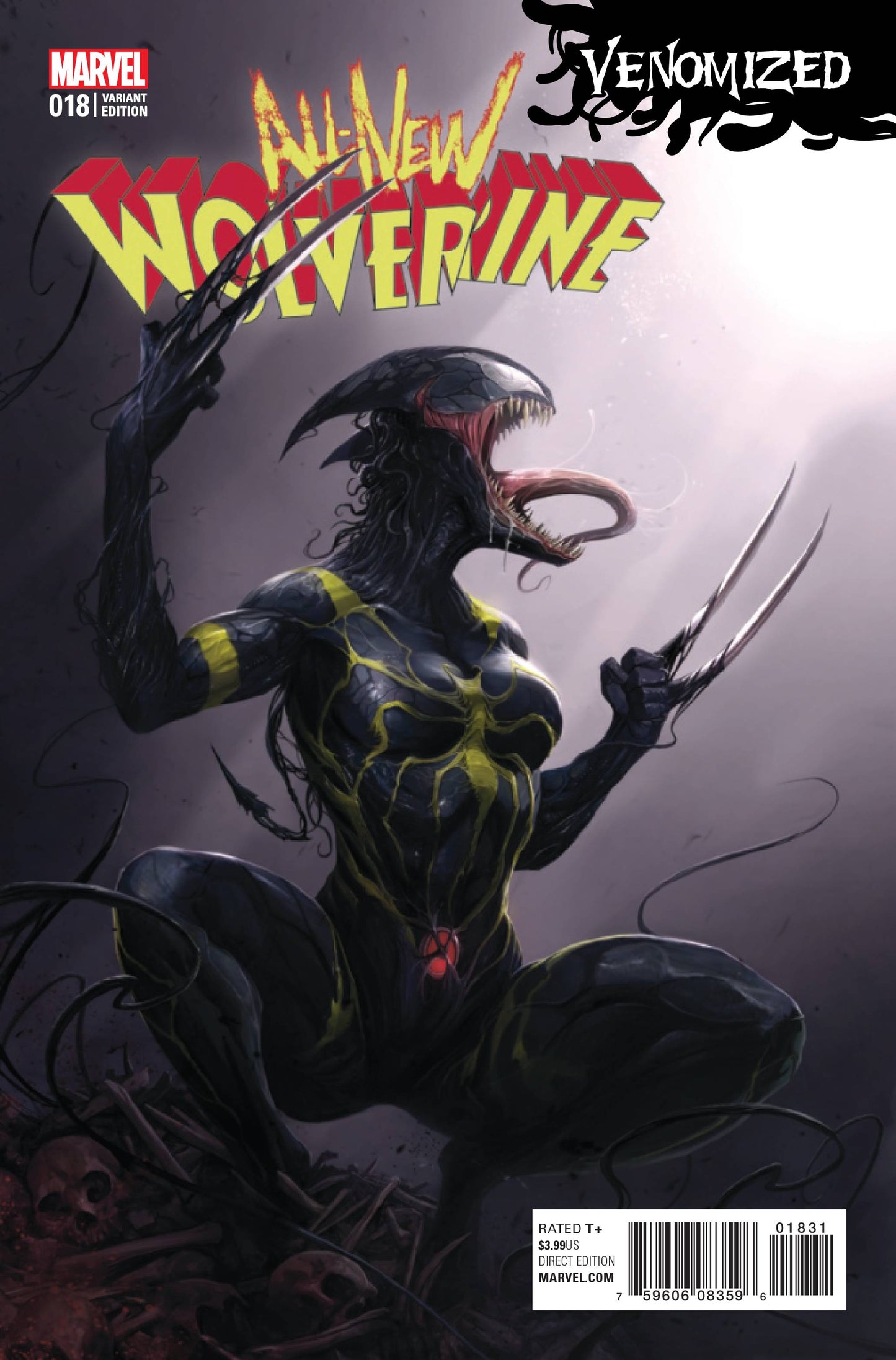 ALL-NEW WOLVERINE #18 MATTINA VENOMIZED VARIANT 2017 X-23 MARVEL COMICS