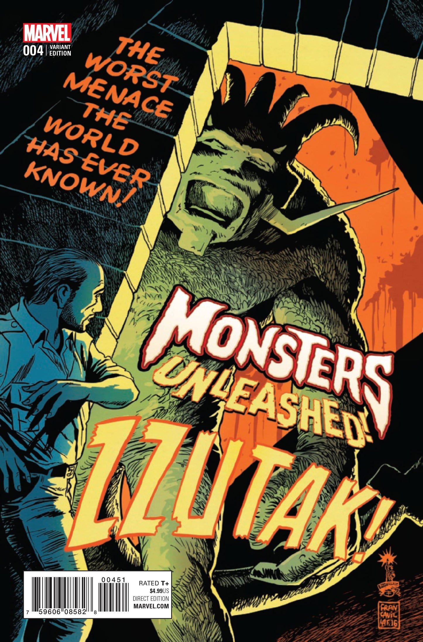 MONSTERS UNLEASHED #4 FRANCAVILLA 50S MOVIE POSTER VA VARIANT 2017 Monsters Unleashed MARVEL COMICS