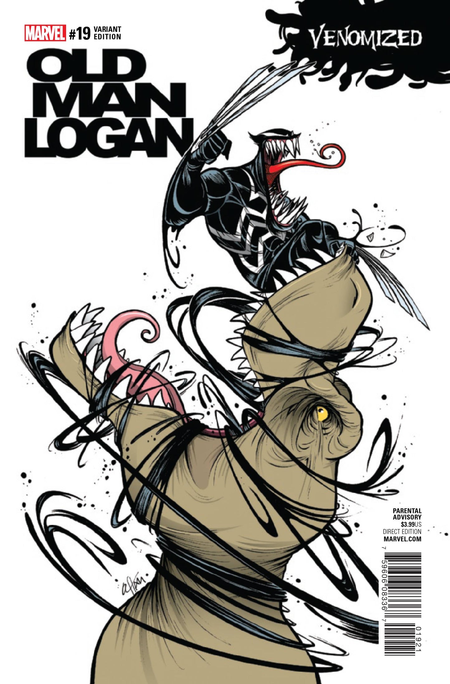 OLD MAN LOGAN #19 DUARTE VENOMIZED VARIANT 2017 Wolverine MARVEL COMICS