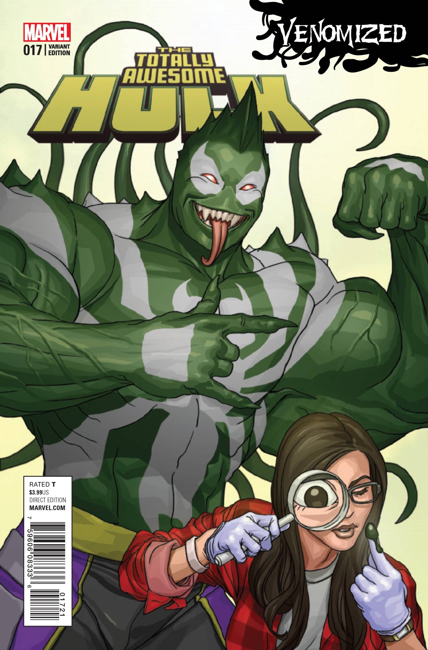 TOTALLY AWESOME HULK #17 CHOI VENOMIZED VARIANT 2017 Hulk MARVEL COMICS