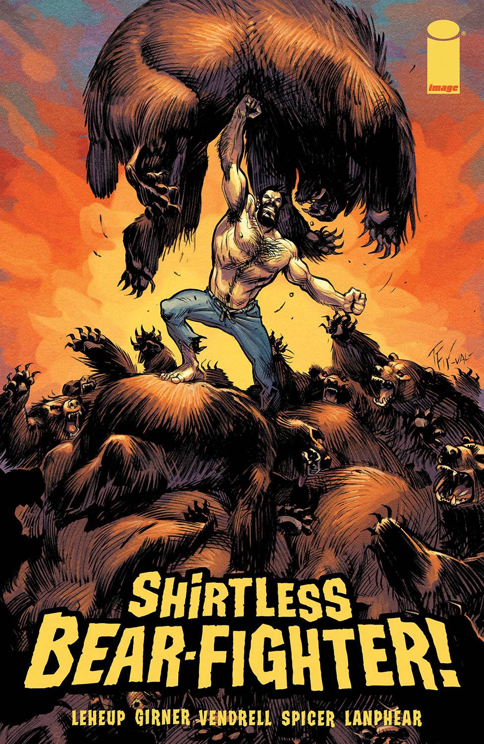 SHIRTLESS BEAR-FIGHTER #1 (OF 5) CVR B FOWLER VARIANT (MR) 2017 Shirtless Bear-Fighter IMAGE COMICS