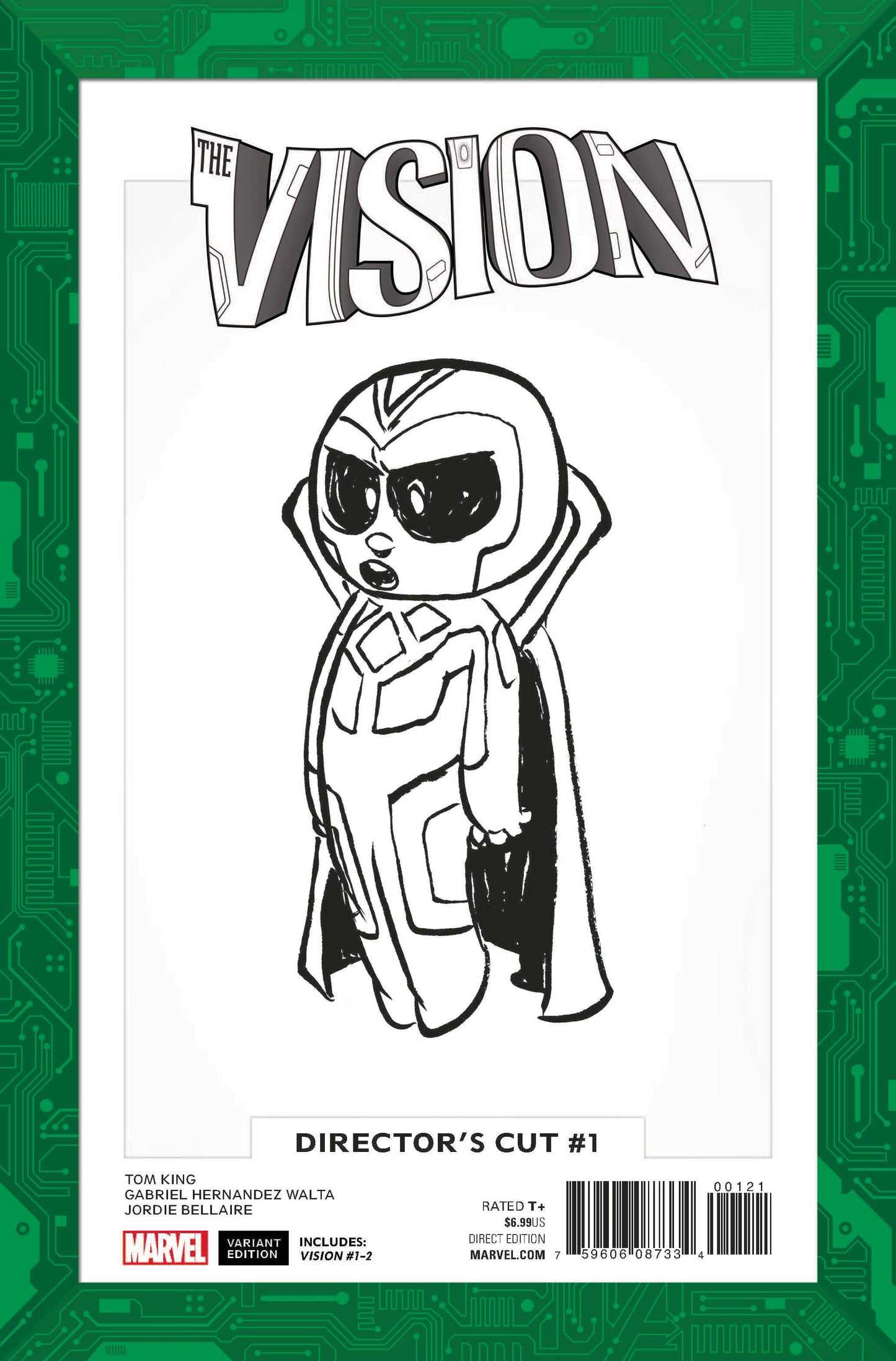 VISION DIRECTORS CUT #1 SKOTTIE YOUNG B&W VARIANT 2017 Vision MARVEL COMICS