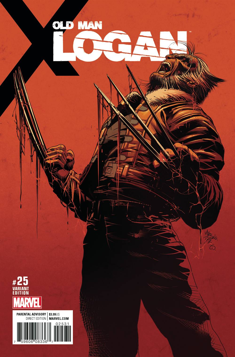 OLD MAN LOGAN #25 DEODATO TEASER 1:25 VARIANT 2017 Wolverine MARVEL COMICS