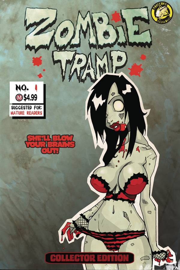 ZOMBIE TRAMP ORIGINS #1 CVR G REPLICA (MR) 2017 Zombie Tramp ACTION LAB - DANGER ZONE