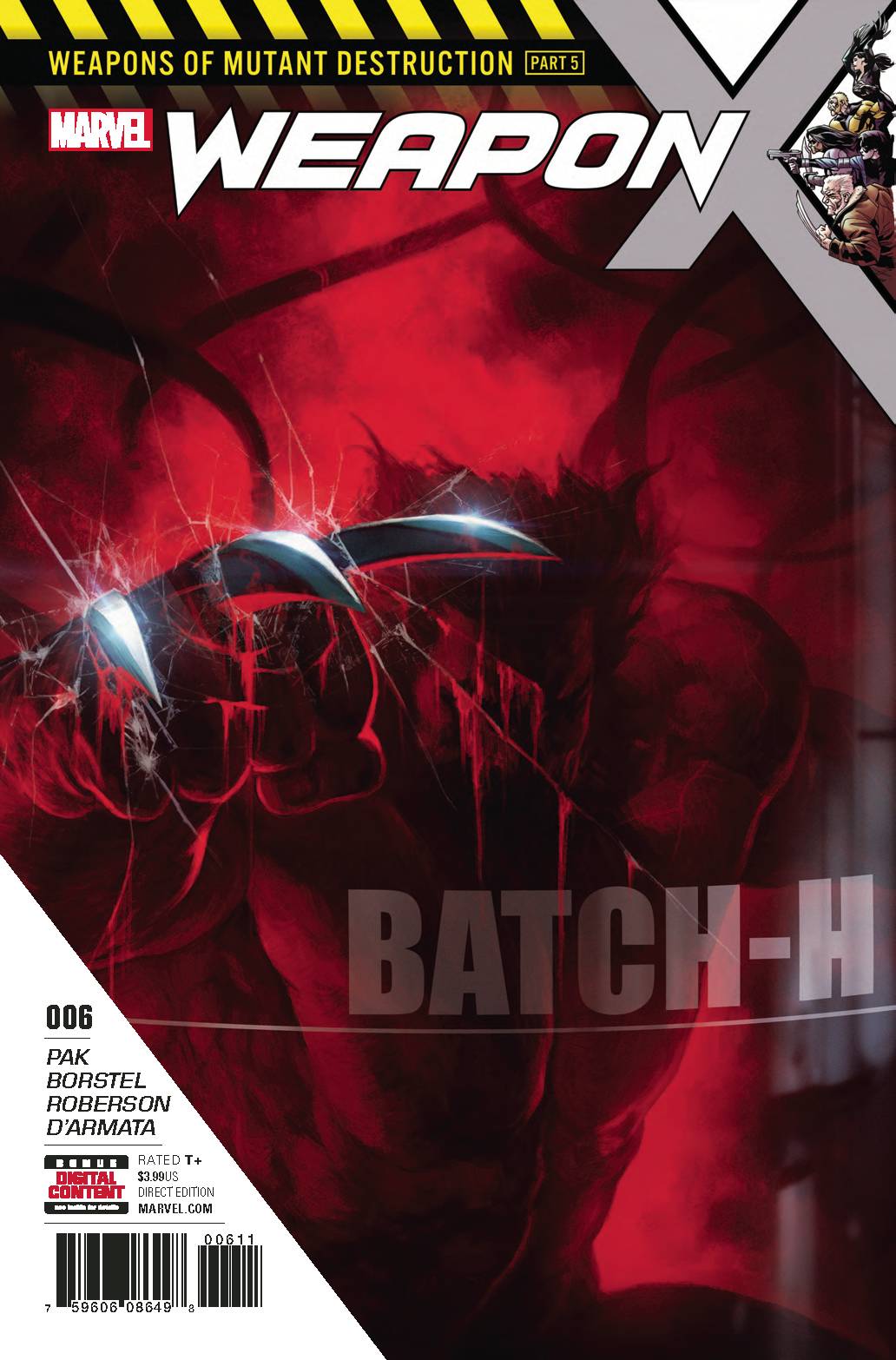 WEAPON X #6 1ST PRINT VARIANT 2017 Weapon X MARVEL COMICS