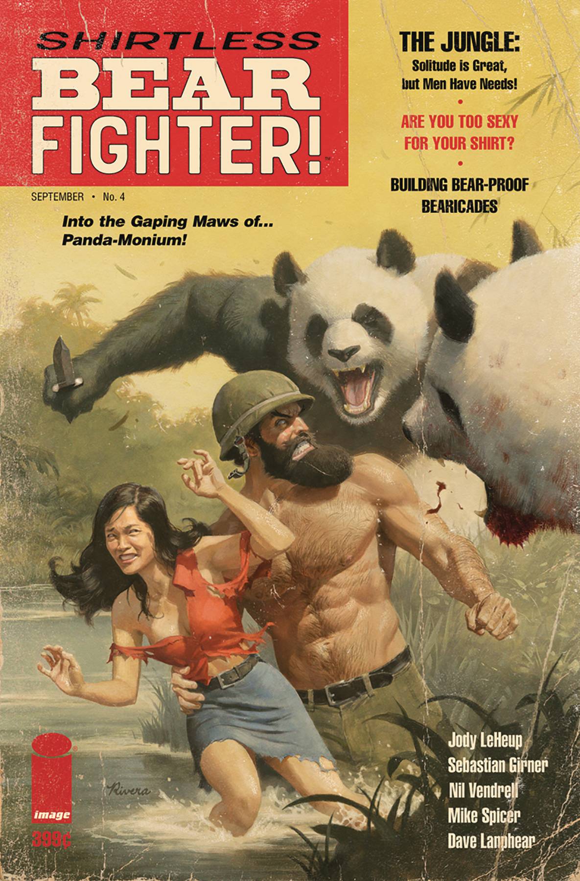 SHIRTLESS BEAR-FIGHTER #4 (OF 5) RIVERA VARIANT 2017 Shirtless Bear-Fighter IMAGE COMICS