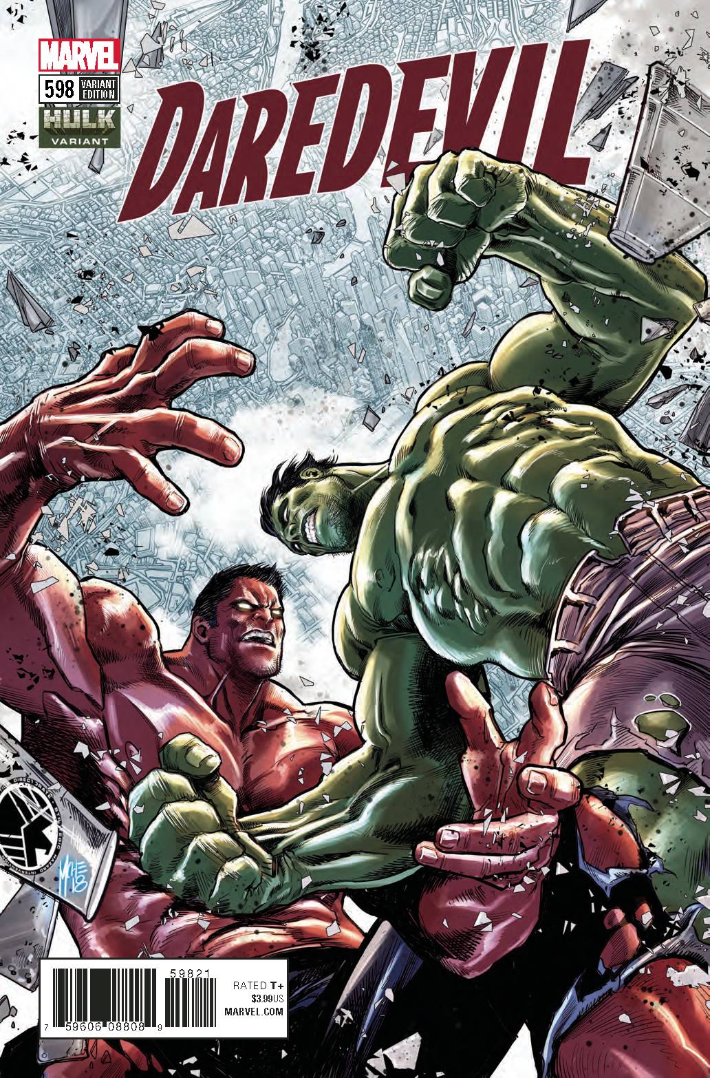 DAREDEVIL #598 CHECCHETTO HULK VARIANT Daredevil MARVEL COMICS