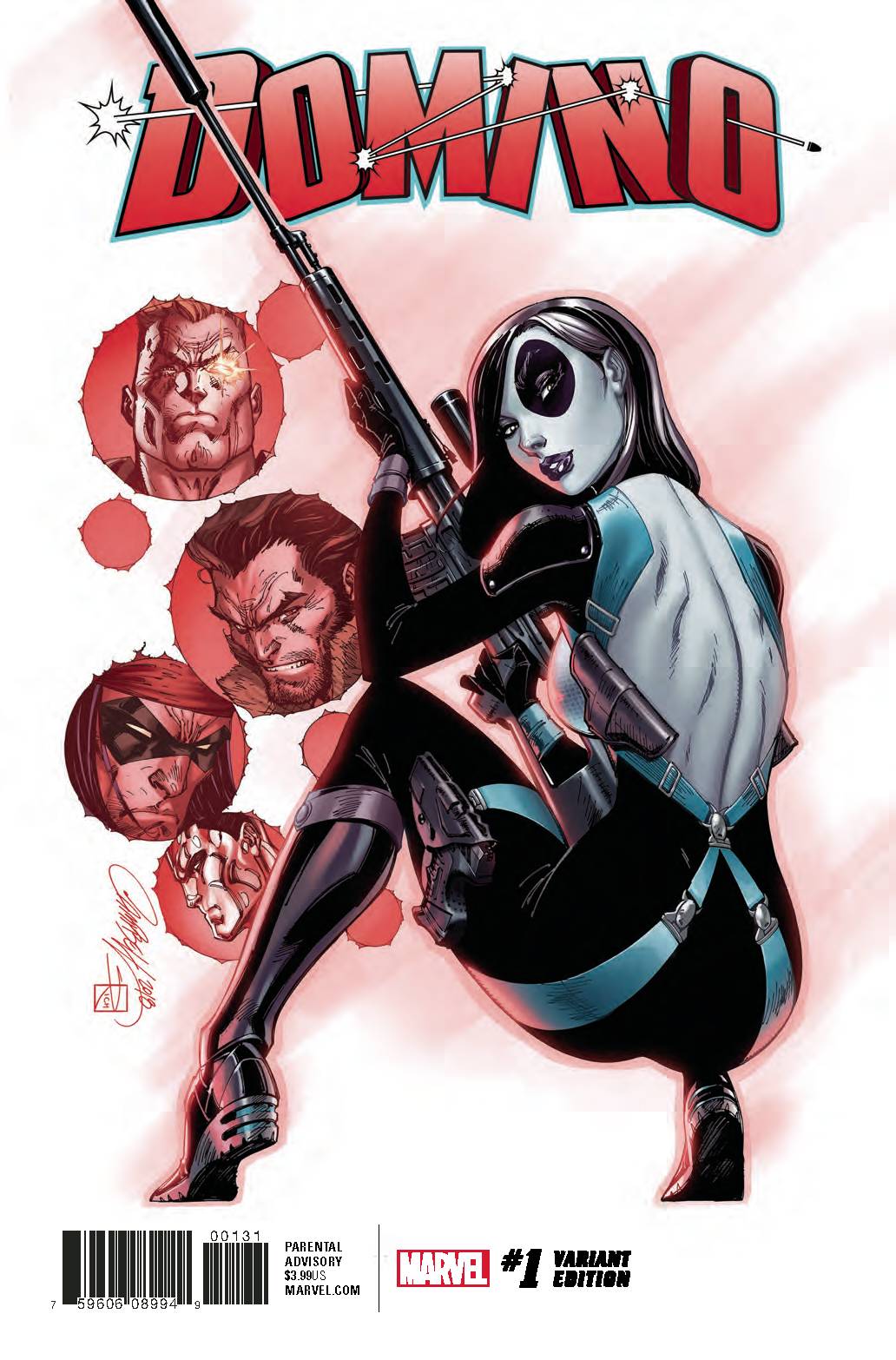 DOMINO #1 1:50 J SCOTT CAMPBELL 1:50 VARIANT 2018 X-Men MARVEL COMICS