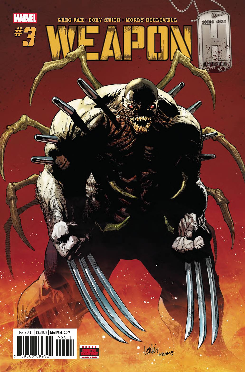 WEAPON H #3 LEINIL YU COVER 2018 Hulk MARVEL COMICS