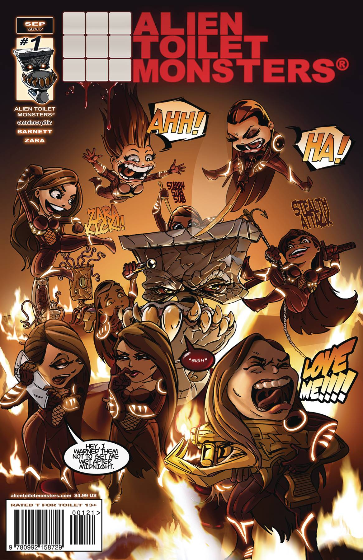 toilet monsters ALIEN TOILET MONSTERS #1 CVR B 2018