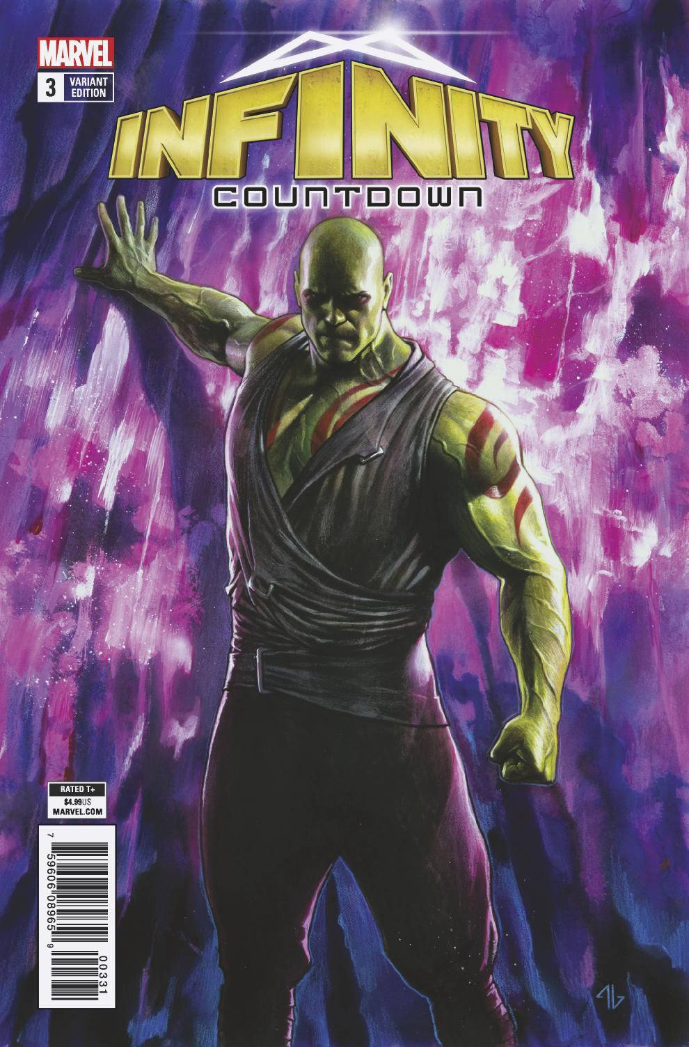 INFINITY COUNTDOWN #3 (OF 5) DRAX HOLDS INFINITY GRANOV VARIANT 2018 MARVEL COMICS