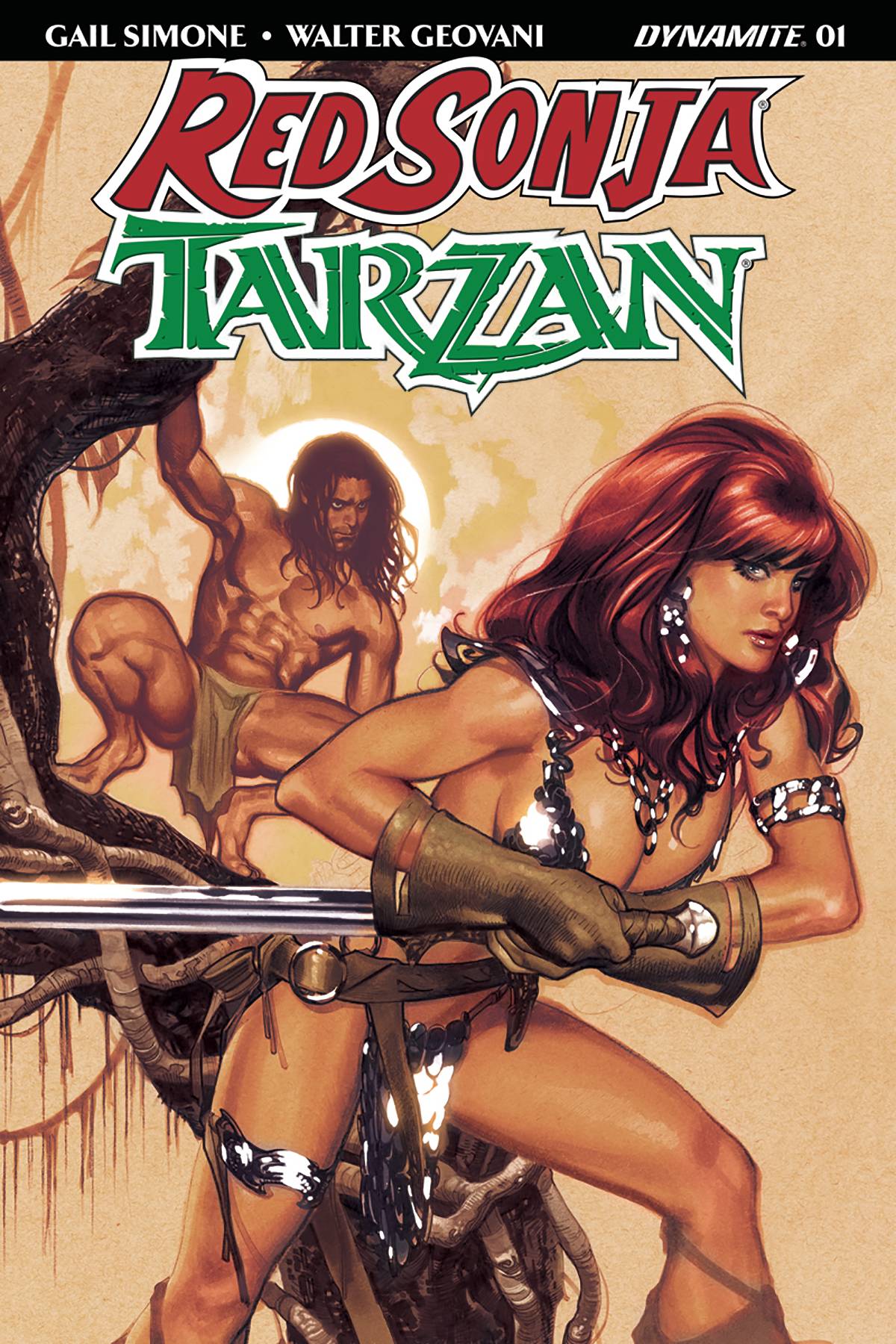 RED SONJA TARZAN #1 CVR A ADAM HUGHES 2018 Red Sonja DYNAMITE