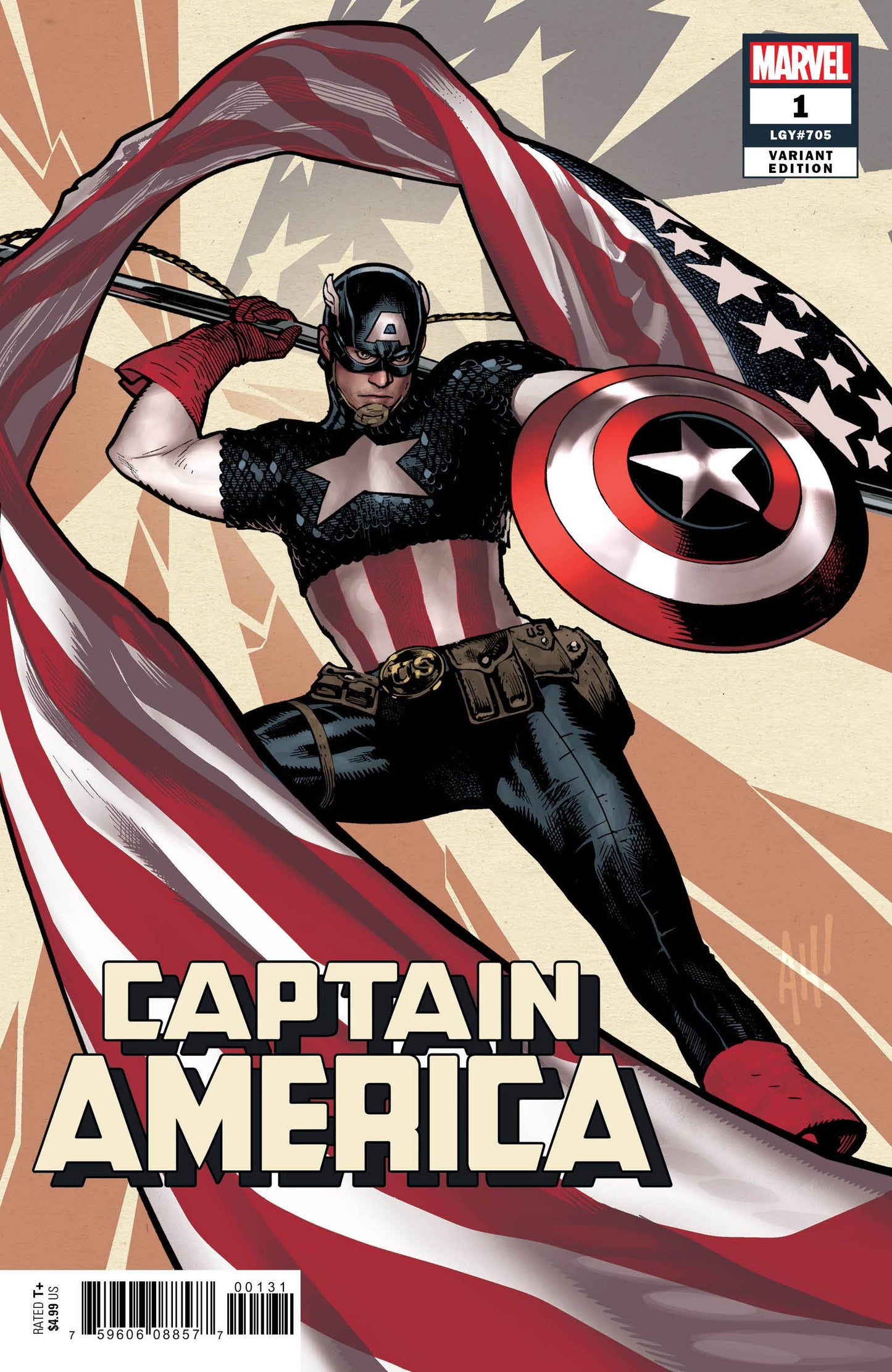 CAPTAIN AMERICA #1 ADAM HUGHES VARIANT 2018 Captain America MARVEL COMICS
