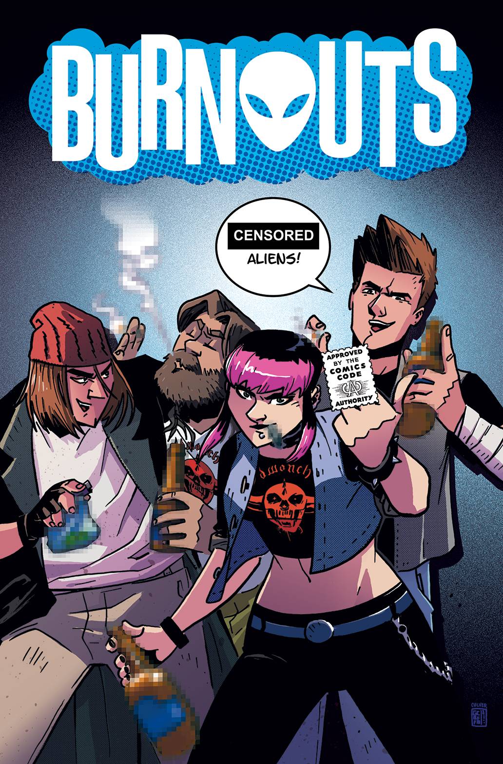 BURNOUTS #1 CVR B CBLDF CHARITY CENSORED VARIANT (MR) 2018 IMAGE COMICS