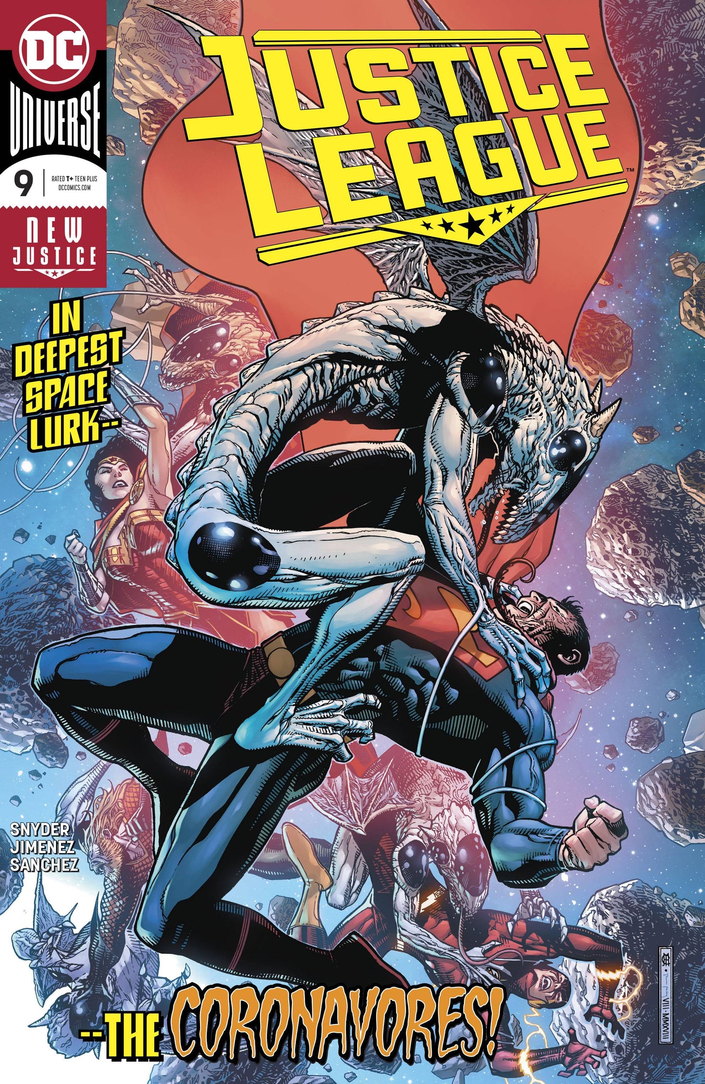 JUSTICE LEAGUE #9 (DROWNED EARTH) 2018 JSA DC COMICS