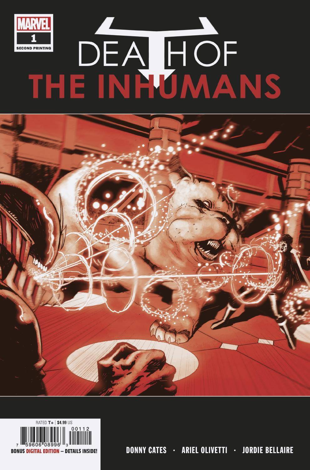 DEATH OF INHUMANS #1 (OF 5) 2ND PRINT VARIANT 2018 Inhumans MARVEL COMICS