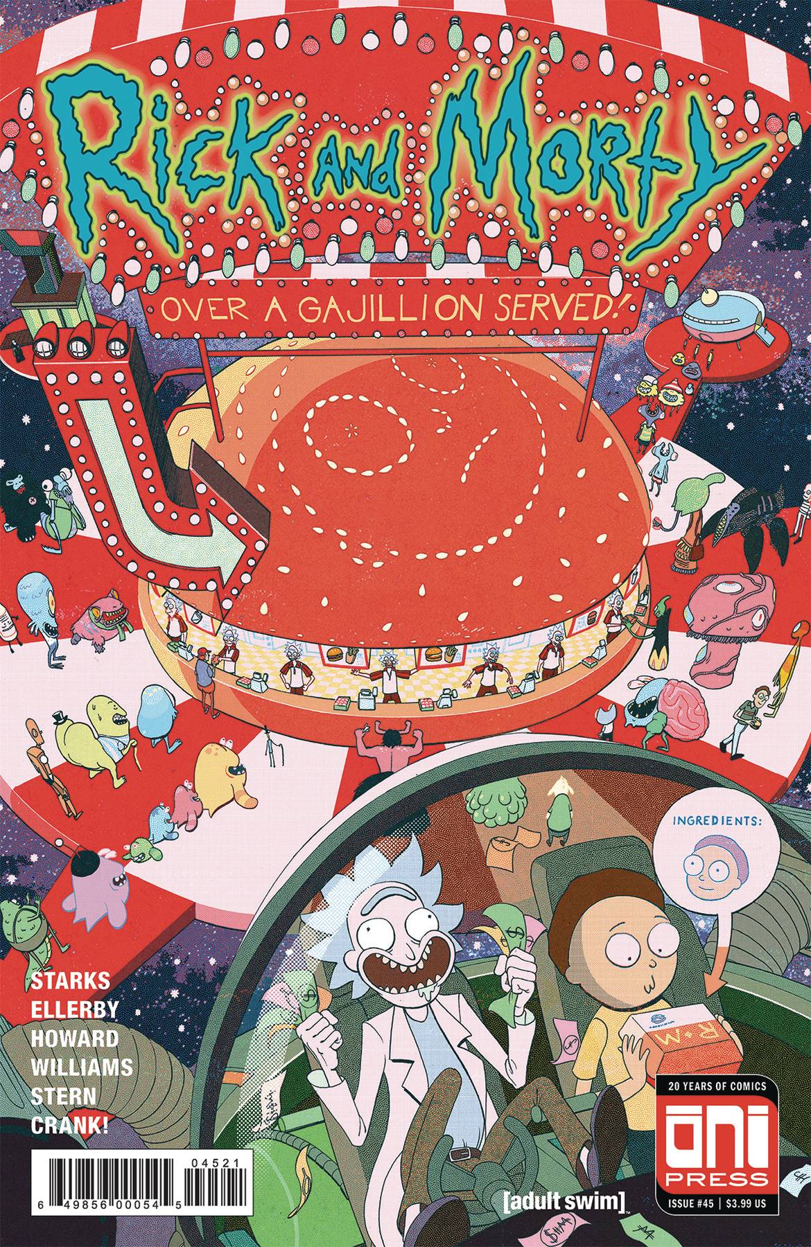 RICK & MORTY #45 CVR B HARVEY VARIANT 2019 Rick & Morty ONI PRESS INC.