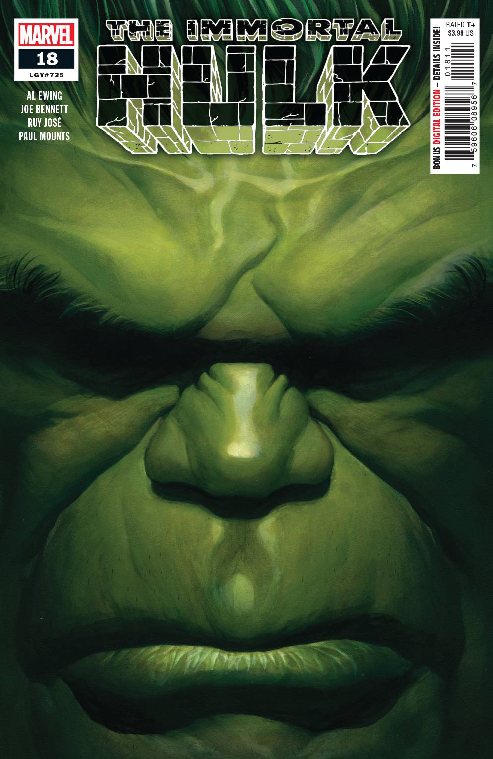 IMMORTAL HULK #18 2019 Immortal Hulk MARVEL COMICS