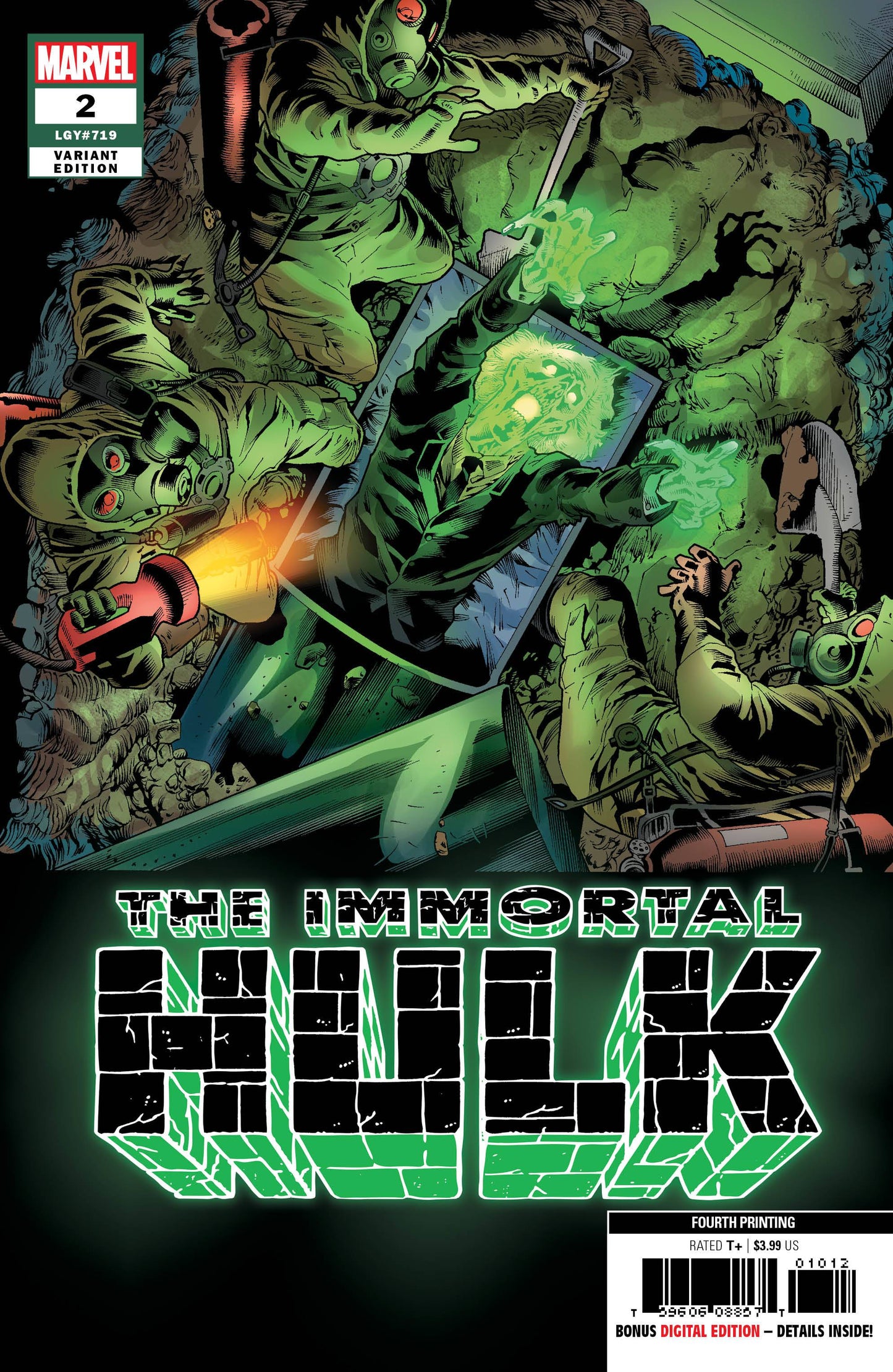 IMMORTAL HULK #2 4TH PRINT BENNETT VARIANT 2019 (1ST APP DR FRYE) Hulk MARVEL COMICS