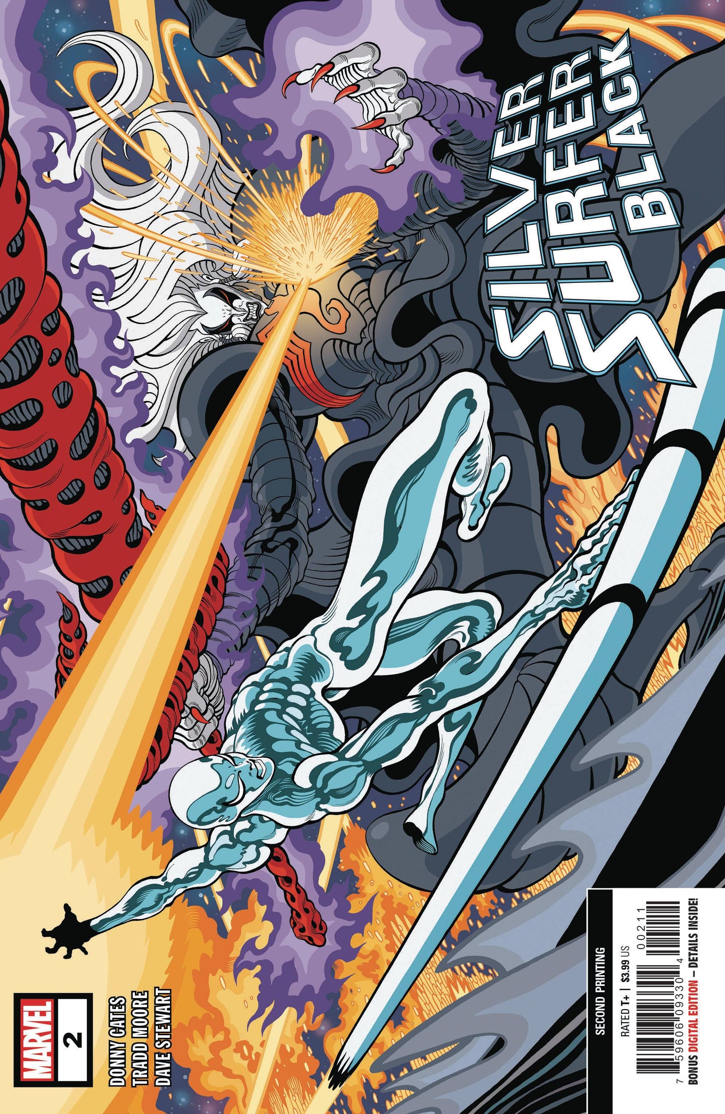 SILVER SURFER BLACK #2 (OF 5) 2ND PRINT TRADD MOORE VARIANT 2019 (SILVER SURFER BECOMES VOID KNIGHT) Silver Surfer MARVEL COMICS